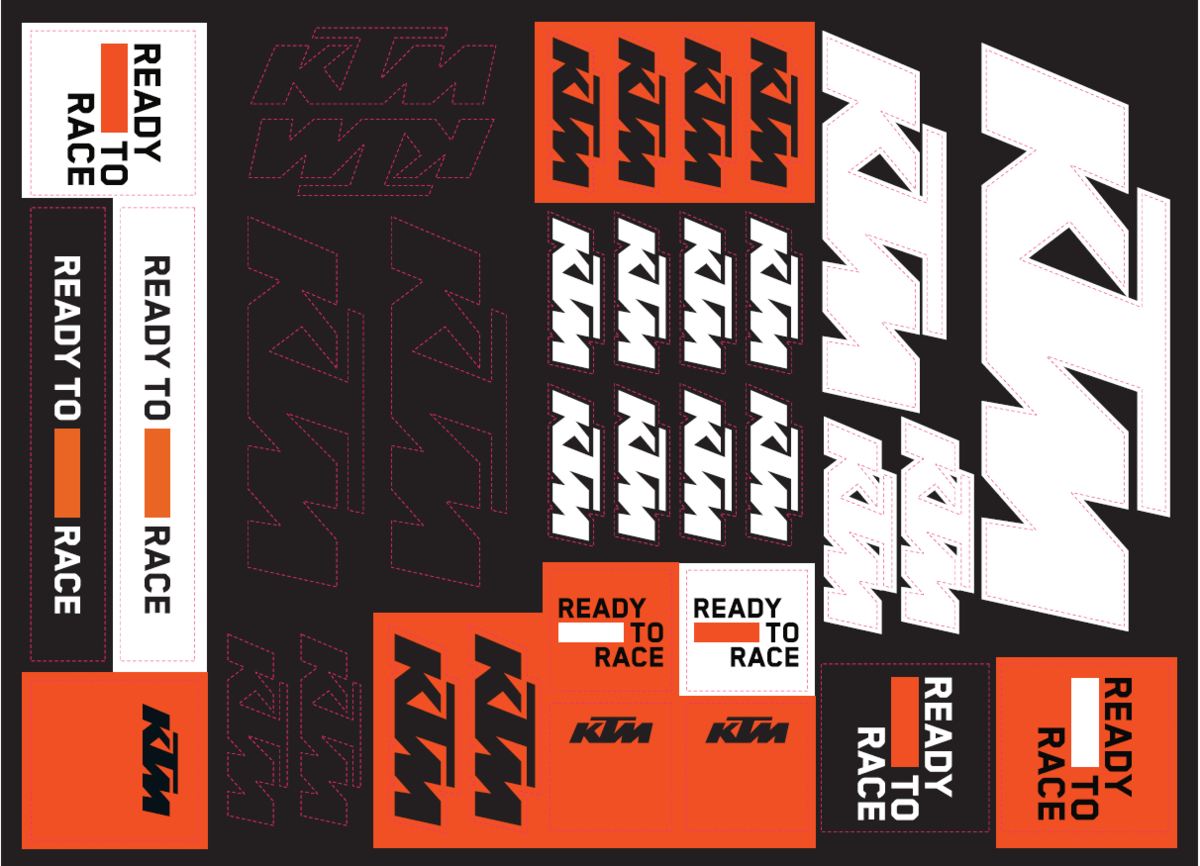 KTM CORPORATE STICKER SHEET